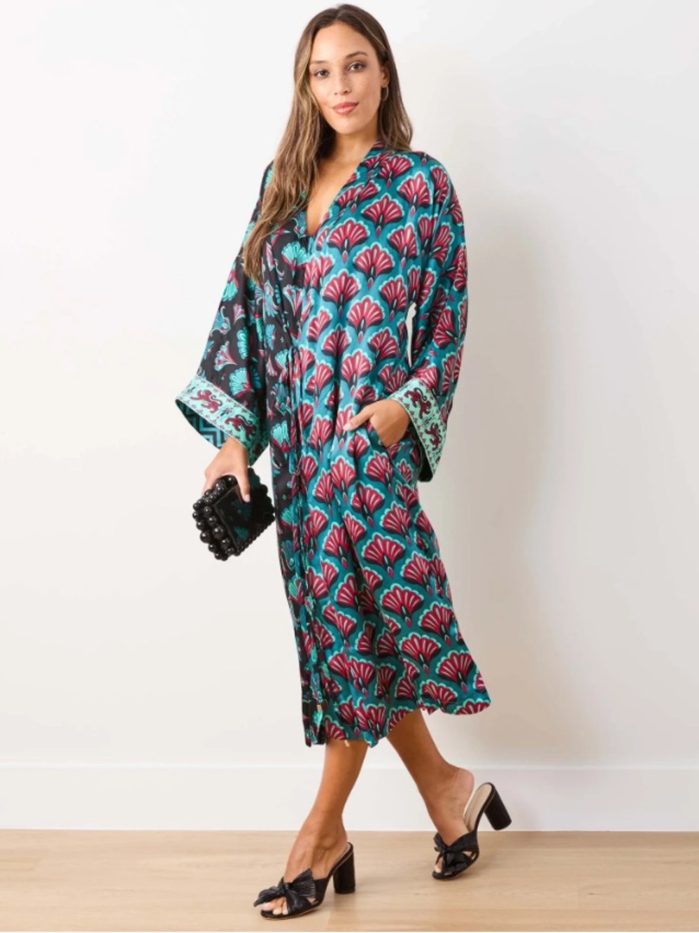 Printfesh Dulce Dress Gatsby Green Satin OSFM